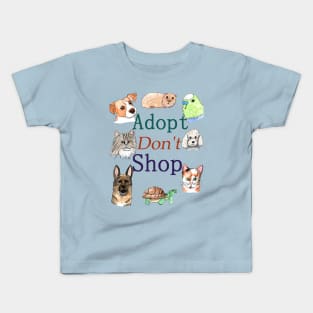 Adopt Don't Shop Pets Kids T-Shirt